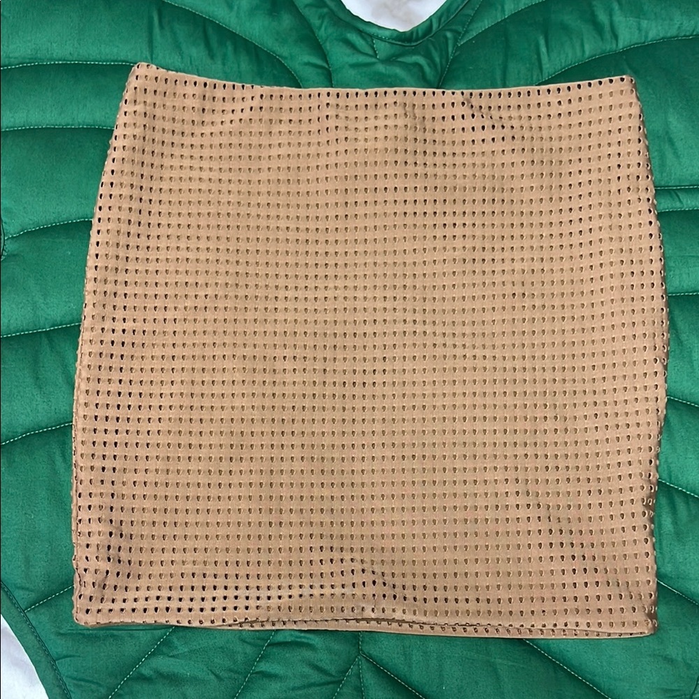 Acacia Swimwear basics tan / nude mesh mini skirt size 
M.